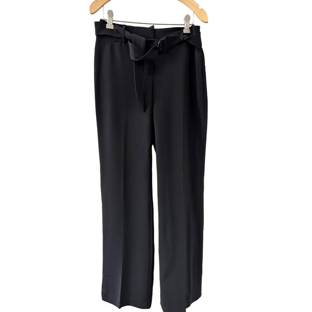 💰BOGO💰 New WHBM Slacks with Tie Belt sz 0 Regular Wide Leg